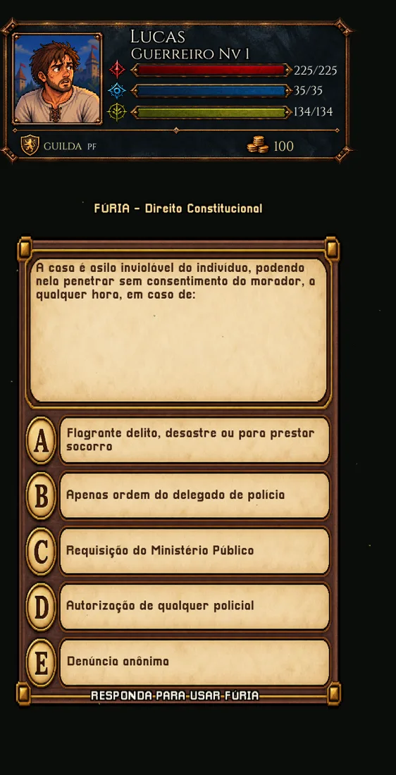 Batalha com questão de Direito Constitucional